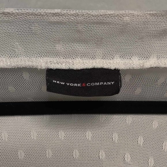 White Sheer Blouse By New York & Company - Picture 6 of 6